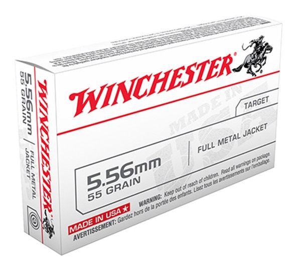 Winchester Ammo WM193K USA M193 5.56x45mmNATO 55gr Full Metal Jacket Lead C view 3