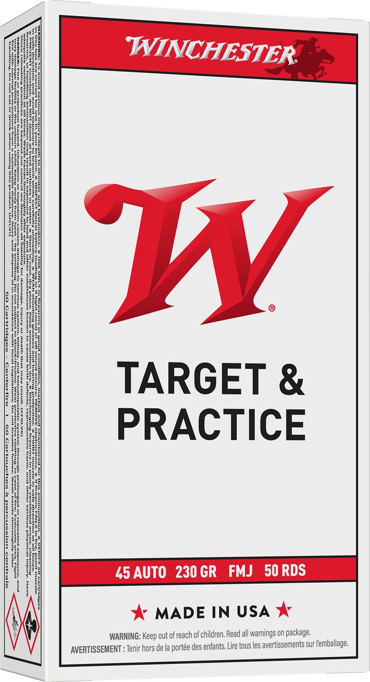 Winchester Ammunition Ammo Q4170 USA 45ACP 230gr Full Metal Jacket 50 Per B