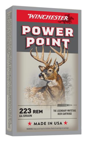Winchester Ammunition Power Point Rifle .223 Rem 64 gr. PSP 3020 fps 20/ct view 2