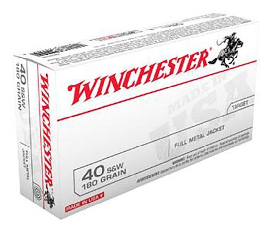 Winchester Ammunition Ammo Q4238 USA 40S W 180gr Full Metal Jacket 50 Per B view 4