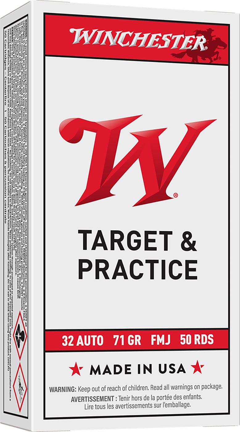 Winchester Ammunition Ammo Q4255 USA 32ACP 71gr Full Metal Jacket 50 Per Bo