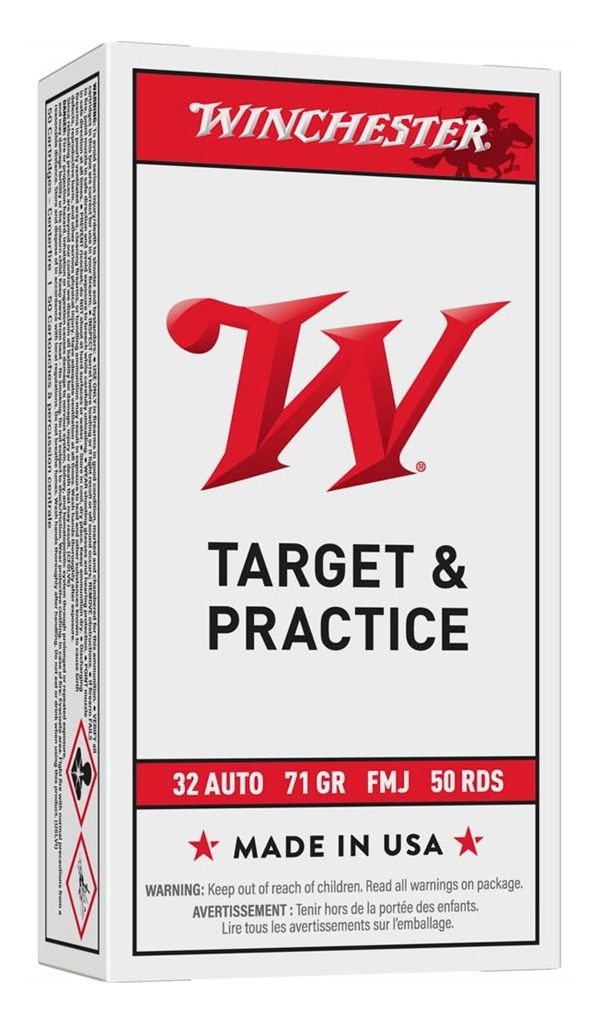 Winchester Ammunition Ammo Q4255 USA 32ACP 71gr Full Metal Jacket 50 Per Bo view 2