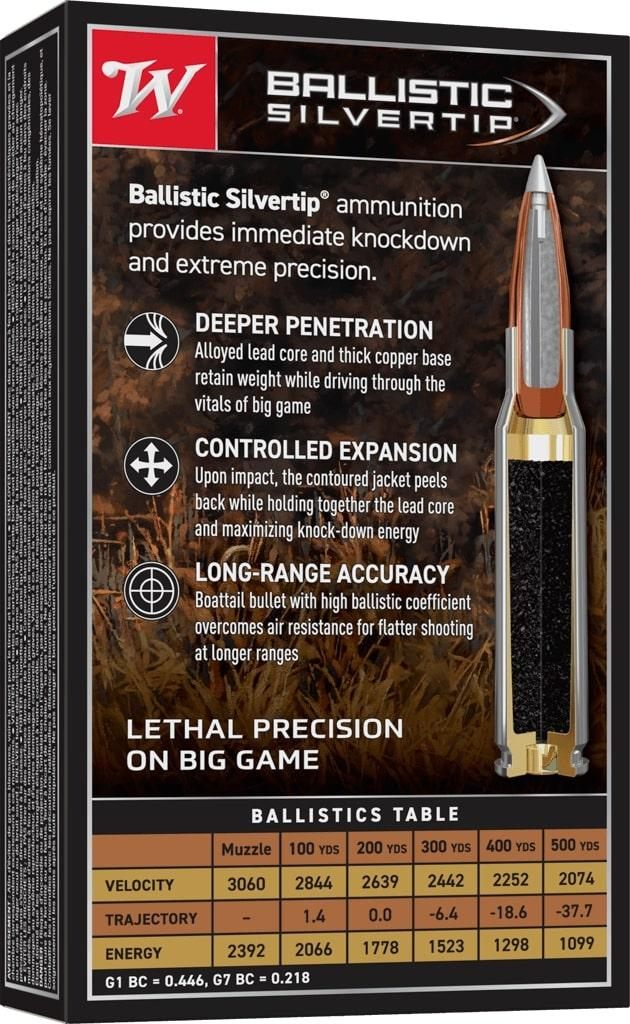 Winchester Ammunition Ammo SBST2506 Ballistic Silvertip 25-06 Rem 115gr Rap view 2