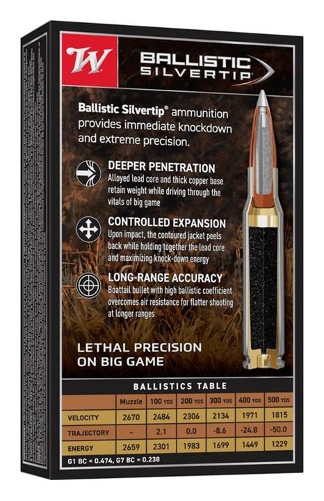 Winchester Ammunition Ammo SBST308A Ballistic Silvertip 308 168gr Rapid Con view 2