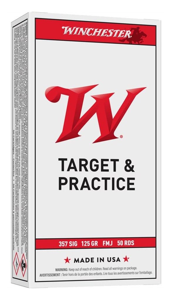 Winchester Ammo Q4309 USA 357 Sig 125gr Full Metal Jacket 50 Per Box/10 Cas view 3