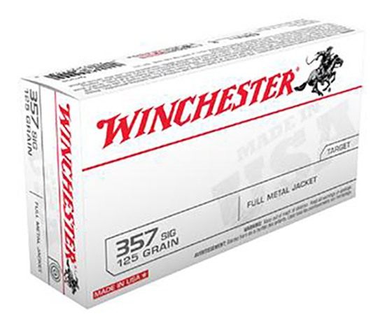 Winchester Ammo Q4309 USA 357 Sig 125gr Full Metal Jacket 50 Per Box/10 Cas view 4
