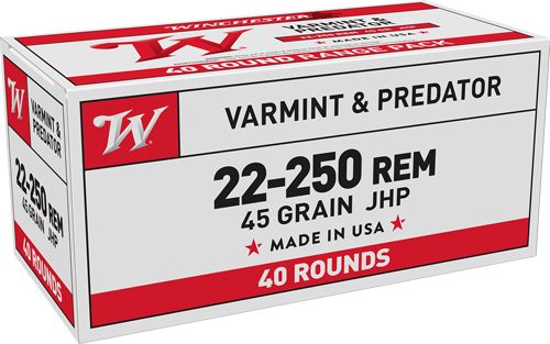 Winchester Ammunition Ammo USA222502 22-250 Rem 45gr Jacketed Hollow Point view 3