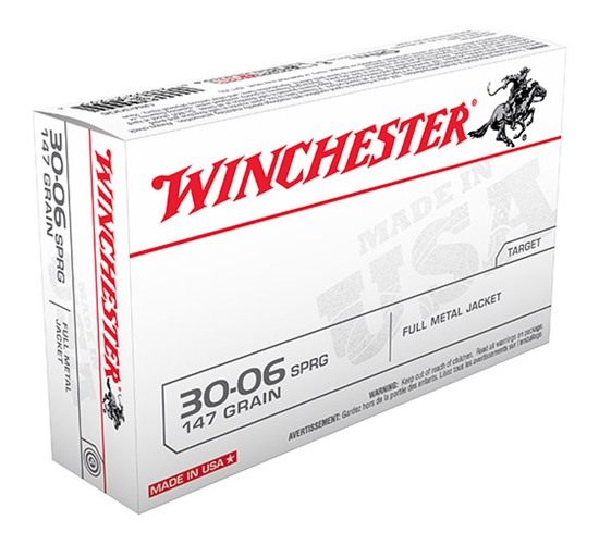 Winchester Ammunition Ammo USA3006 30-06 Springfield 147gr Full Metal Jacke view 2