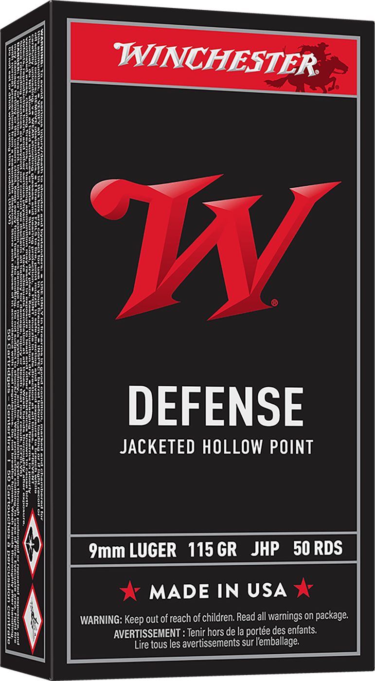 Winchester Ammunition Ammo USA9JHP 9mmLuger 115gr Jacketed Hollow Point 50