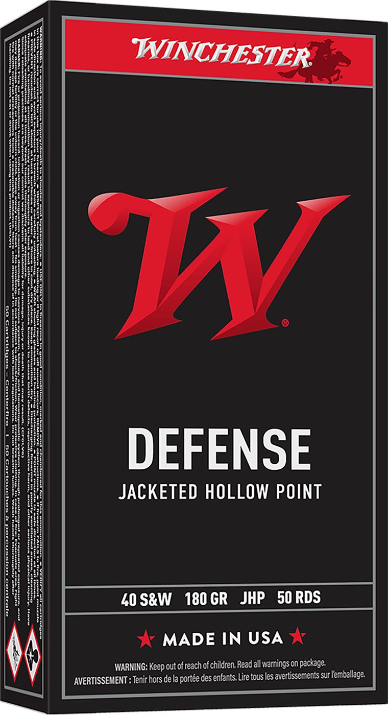 Winchester Ammo USA40JHP 40S W 180gr Jacketed Hollow Point 50 Per Box/10 Ca