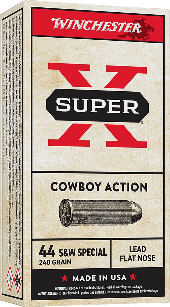 Winchester Ammo USA44CB Super X Cowboy Action 44S WSpl 240gr Lead Flat Nose