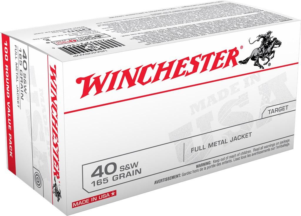 Winchester Ammunition Ammo USA40SWVP Value Pack 40S W 165gr Full Metal Jack