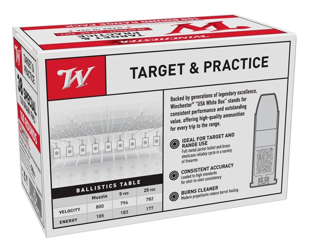 Winchester Ammunition Ammo USA38SPVP Value Pack 38 Special 130gr Full Metal view 2