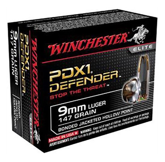 Winchester Ammunition Ammo S9MMPDB1 Defender 9mmLuger 147gr Bonded Jacket H view 2