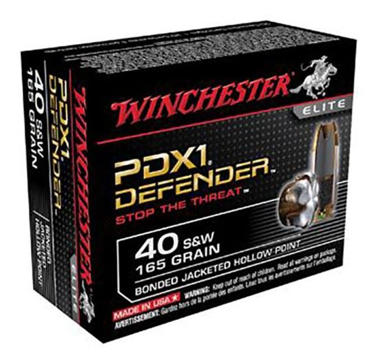 Winchester Ammunition Ammo S40SWPDB Defender 40S W 165gr Bonded Jacket Holl view 2