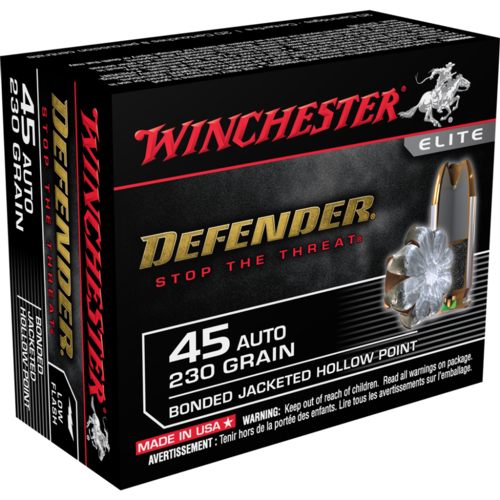 Winchester Ammo S45PDB Defender 45ACP 230gr Bonded Jacket Hollow Point 20 P view 2