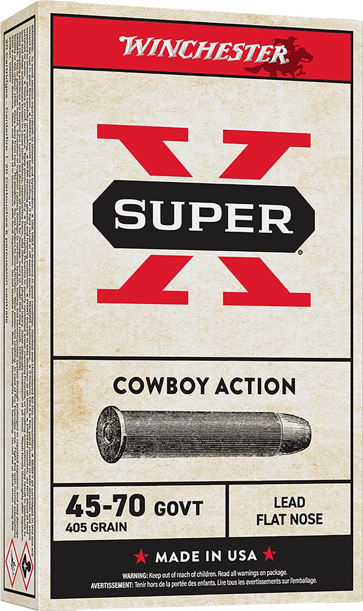 Winchester Ammo X4570CB Super X Cowboy Action 45-70 Gov 405gr Lead Flat Nos