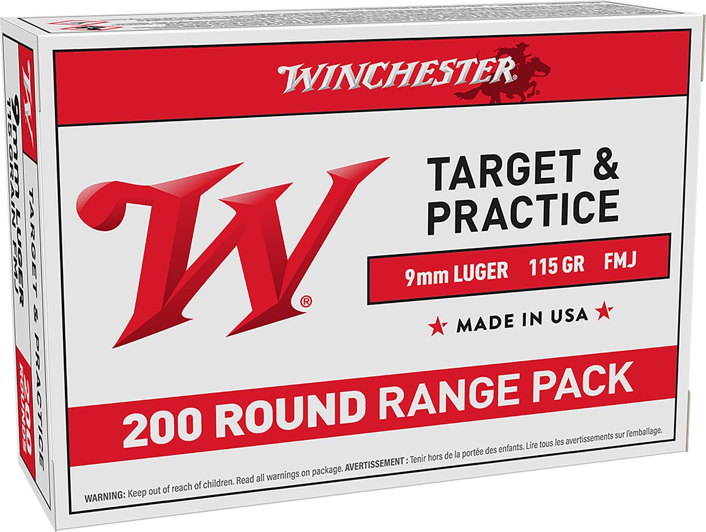 Winchester Ammunition Ammo USA9W 9mmLuger 115gr Full Metal Jacket 200 Per B