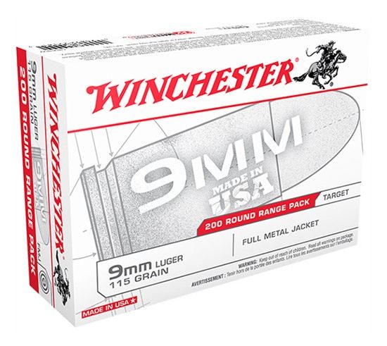 Winchester Ammunition Ammo USA9W 9mmLuger 115gr Full Metal Jacket 200 Per B view 4