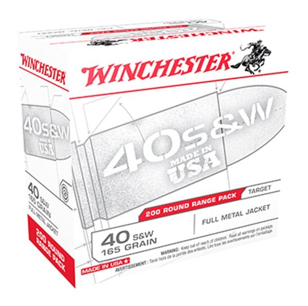 Winchester Ammunition Ammo USA40W Range Pack 40S W 165gr Full Metal Jacket view 5
