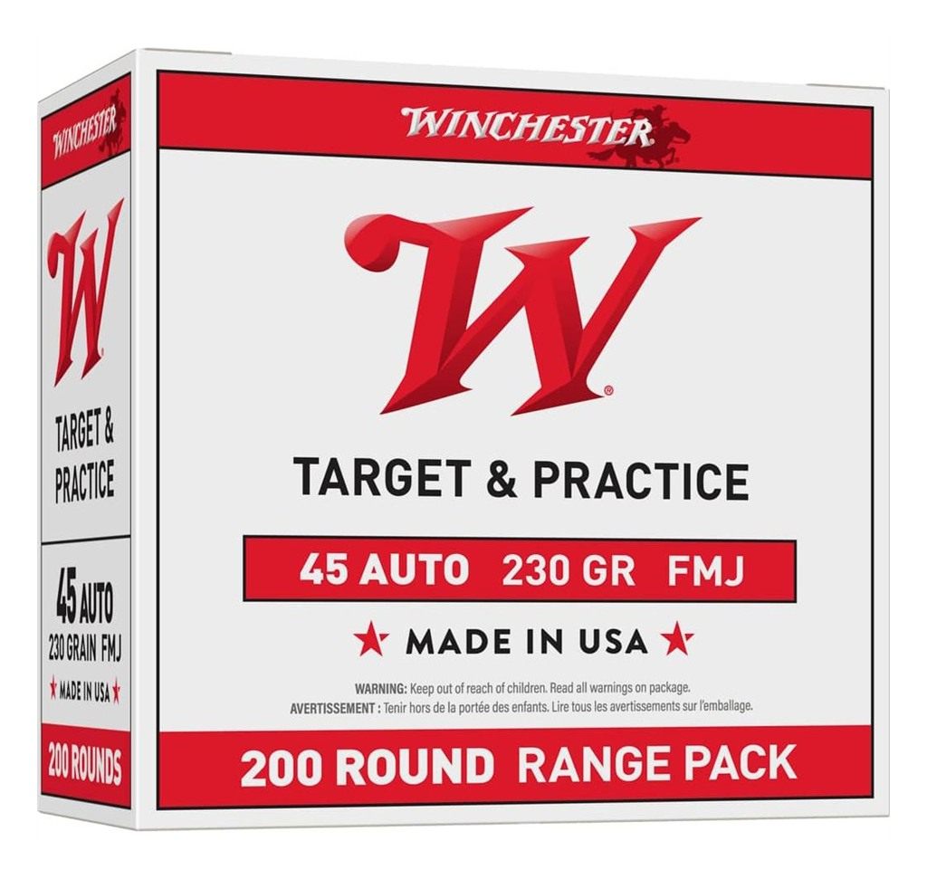 Winchester Ammunition Ammo USA45W Range Pack 45ACP 230gr Full Metal Jacket