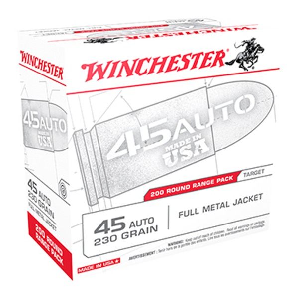 Winchester Ammunition Ammo USA45W Range Pack 45ACP 230gr Full Metal Jacket view 5
