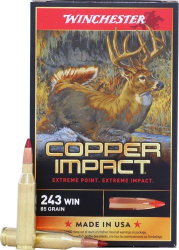 Winchester Ammunition Ammo X243CLF Copper Impact 243 85gr Extreme Point Lea view 3