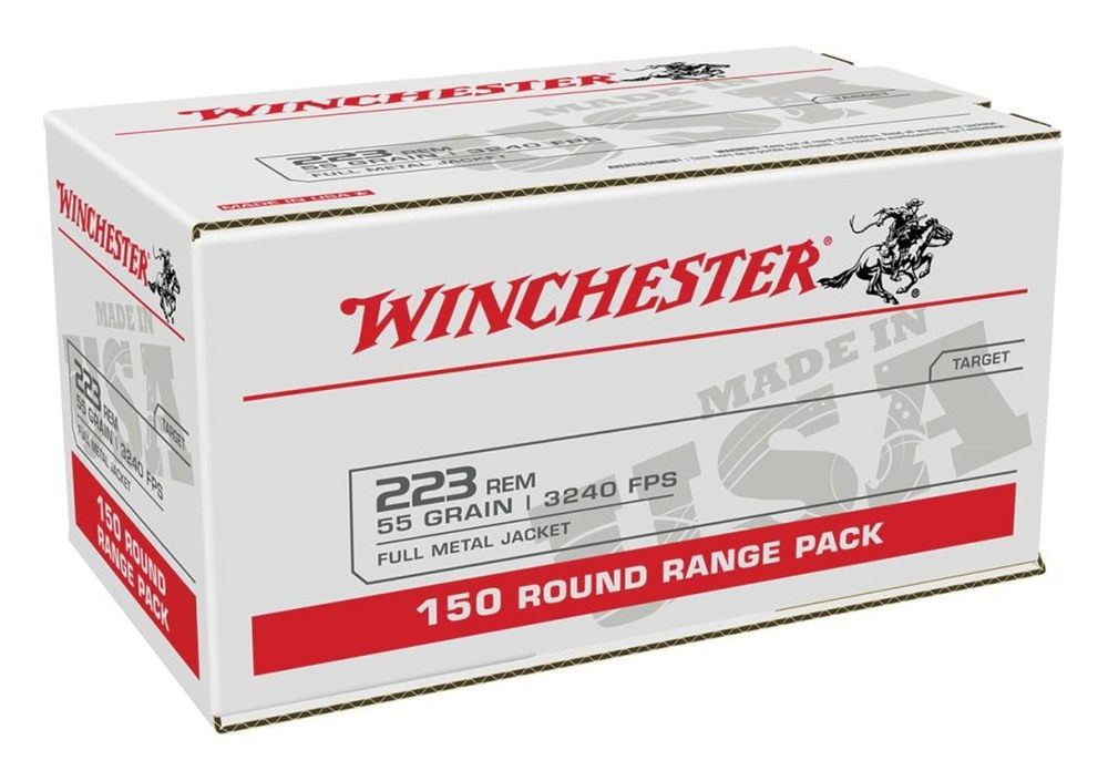 Winchester Ammo W223150 USA 223 Rem 55gr Full Metal Jacket 150 Per Box/4 Ca view 3