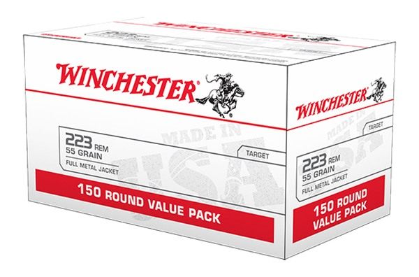 Winchester Ammo W223150 USA 223 Rem 55gr Full Metal Jacket 150 Per Box/4 Ca view 4