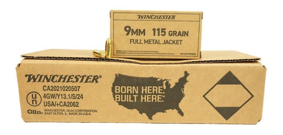Winchester Ammunition Ammo SG9W Service Grade 9mmLuger 115gr Full Metal Jac view 5