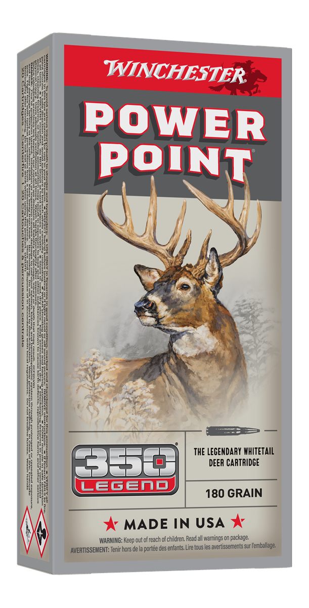 Winchester Ammunition Power Point Rifle 350 Legend 180 gr. PSP 2100 fps 20/