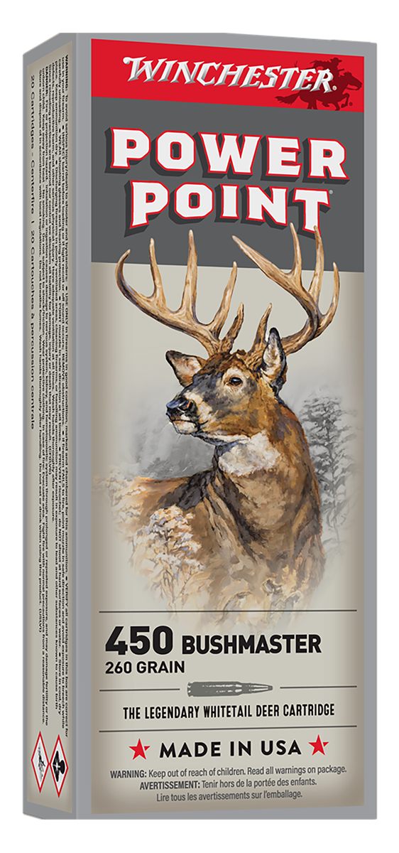 Winchester Super-X Rifle Ammunition .450 Bushmaster 260 gr. SP 2110 fps 20/