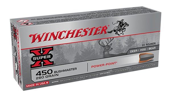 Winchester Super-X Rifle Ammunition .450 Bushmaster 260 gr. SP 2110 fps 20/ view 2