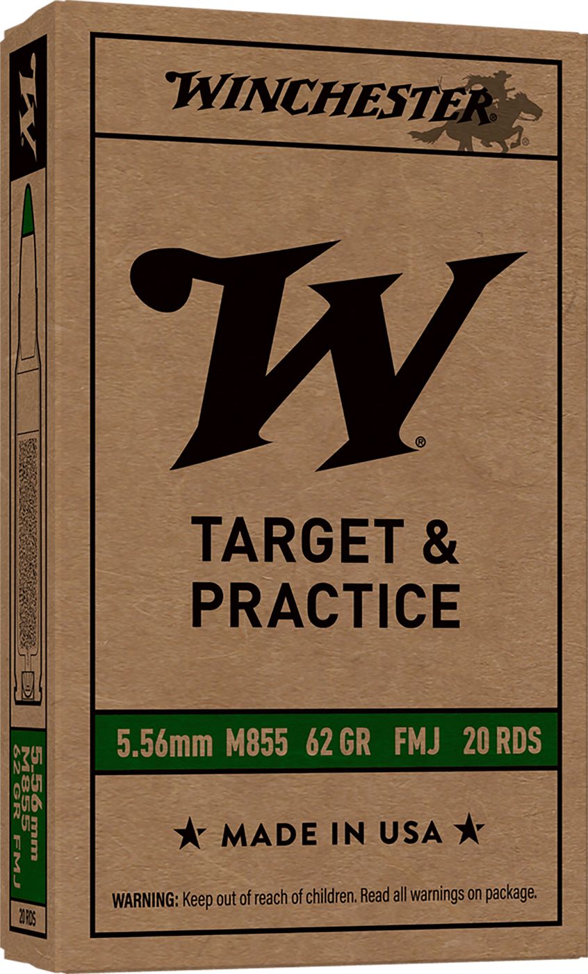 Winchester Ammo WM855K USA M855 Green Tip 5.56x45mmNATO 62gr Full Metal Jac