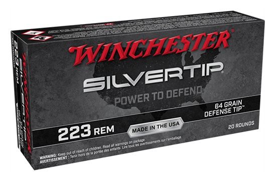 Winchester Ammo W223ST Silvertip 223 Rem 64gr Defense Tip 20 Per Box/10 Cas view 2