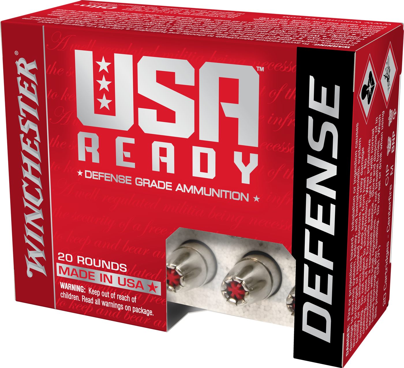 Winchester Ammo USA Ready Hex Vent Hollow Point Handgun Ammunition .45 ACP