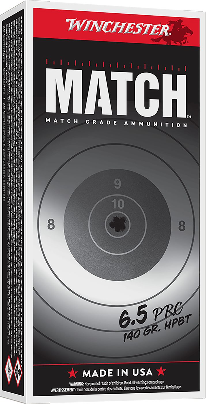 Winchester Ammunition Ammo S65PM Match 6.5PRC 140gr Sierra BTHP 20 Per Box/