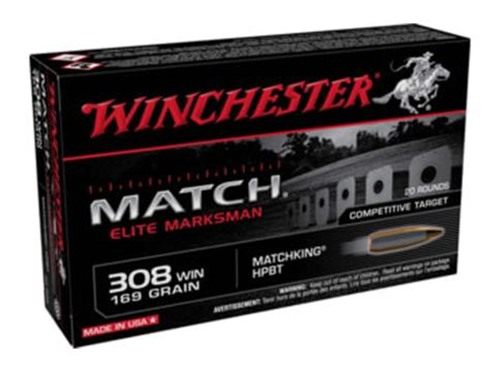 Winchester Ammunition Ammo S308M2 Match Elite Marksman 308 169gr Sierra BTH view 2