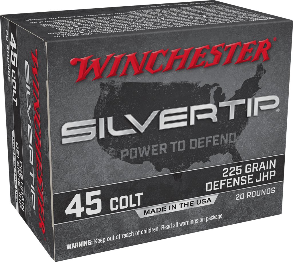 Winchester Ammo W45CST Silvertip 45 Colt 225gr Jacket Hollow Point 20 Per B