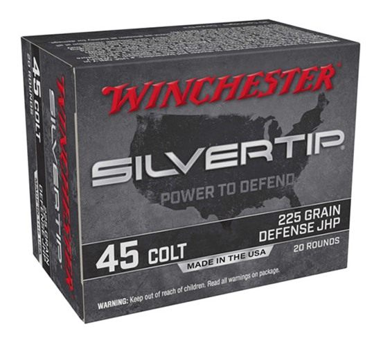 Winchester Ammo W45CST Silvertip 45 Colt 225gr Jacket Hollow Point 20 Per B view 2