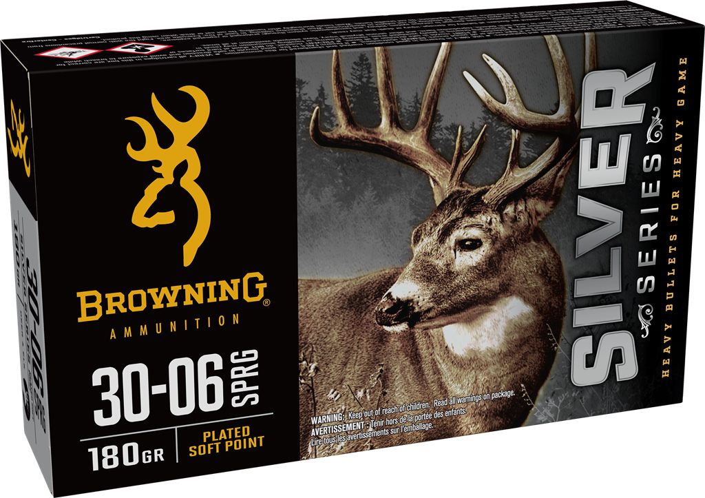 Browning Ammunition Ammo B192630061 Silver 30-06 Springfield 180gr Plated S