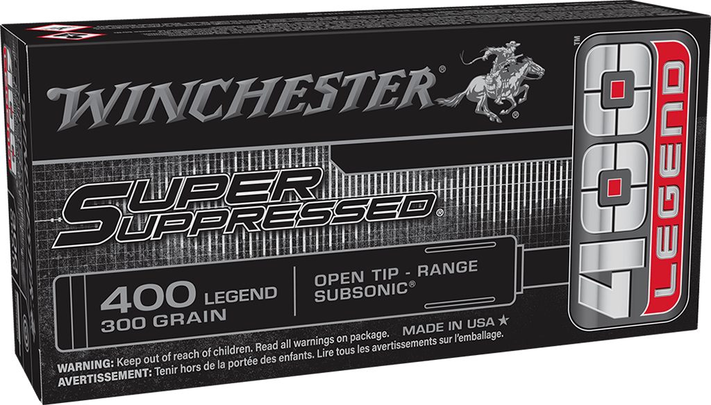 Winchester Ammunition Ammo SUP400 Super Suppressed 400 Legend 300gr Open Ti