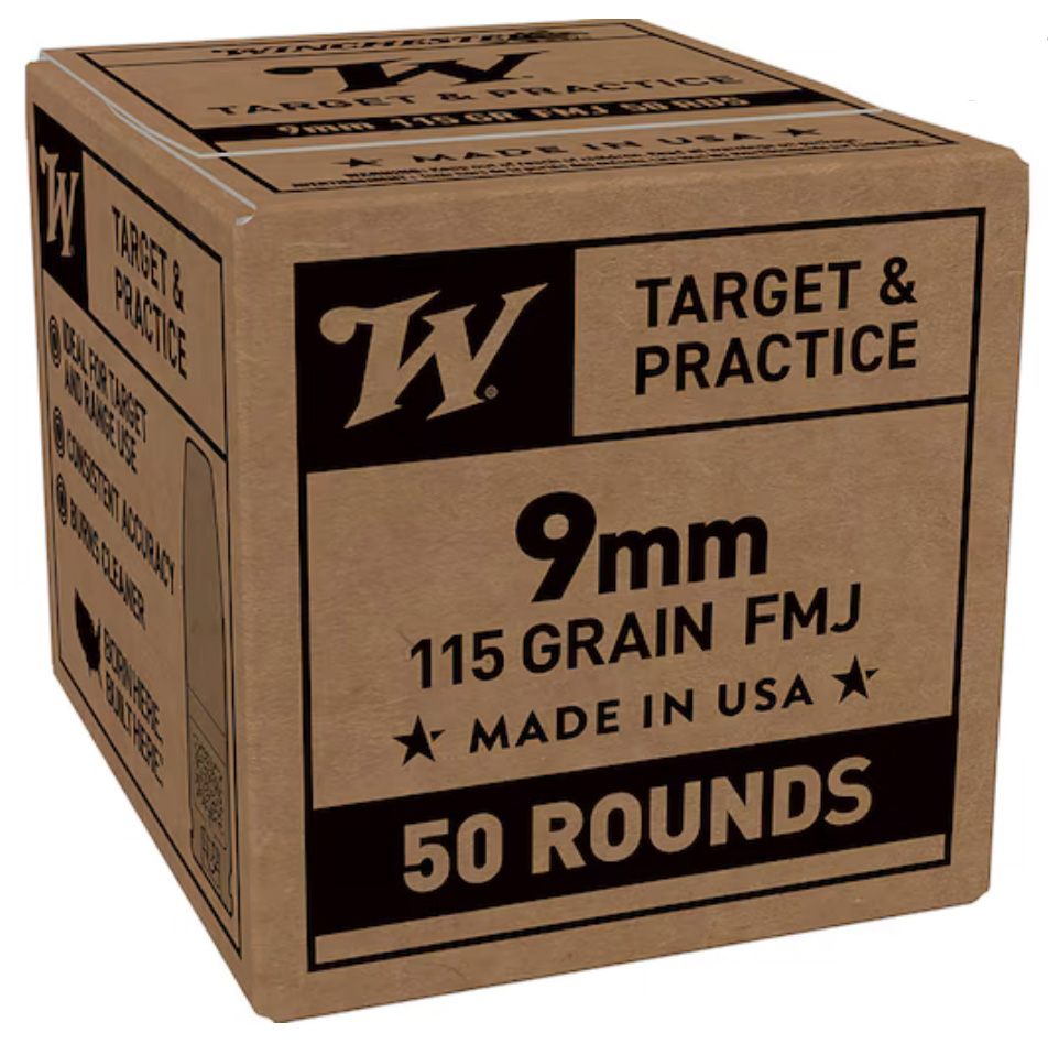 Winchester Ammunition Ammo SG9W50 USA 9mmLuger 115gr Full Metal Jacket 50 P view 2