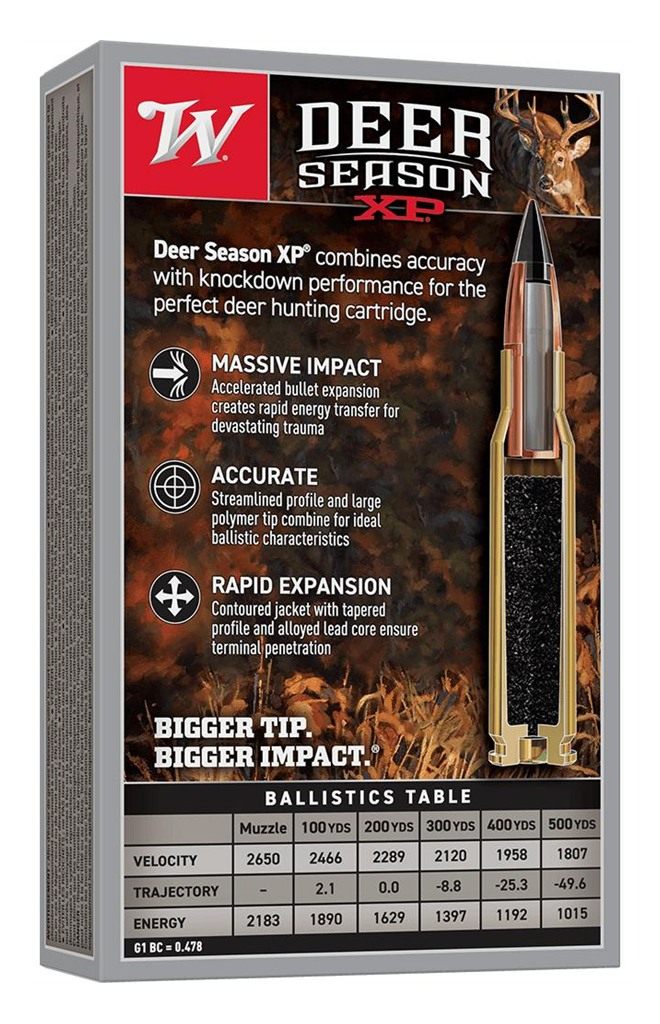 Winchester Ammunition Deer Season XP Rifle 6.5 Creedmoor 140gr PT 2900 fps view 2