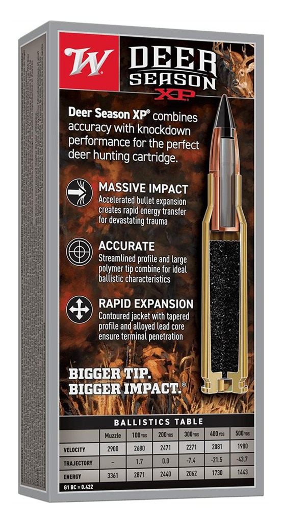 Winchester Ammunition Deer Season XP Rifle .300 WSM 180gr PT 2900 fps 20/ct view 2