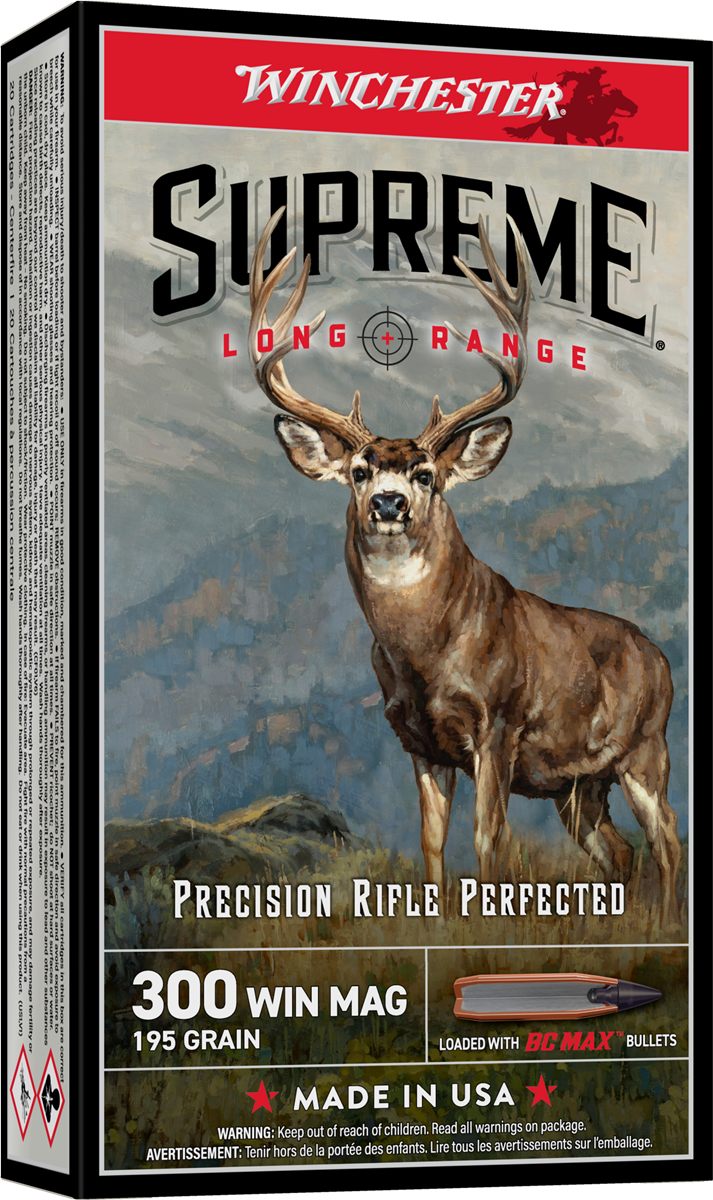 Winchester Ammunition Supreme Long Range Rifle .300 Mag 195gr PT 2900 fps 2