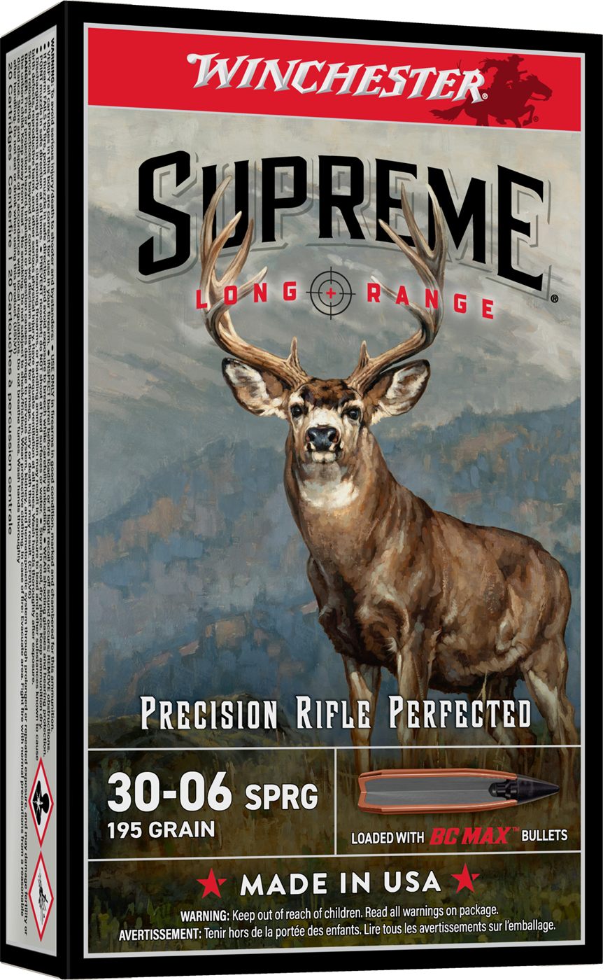 Winchester Supreme Long Range Rifle Ammunition .30-06 Sprg 195gr PT 2570 fp