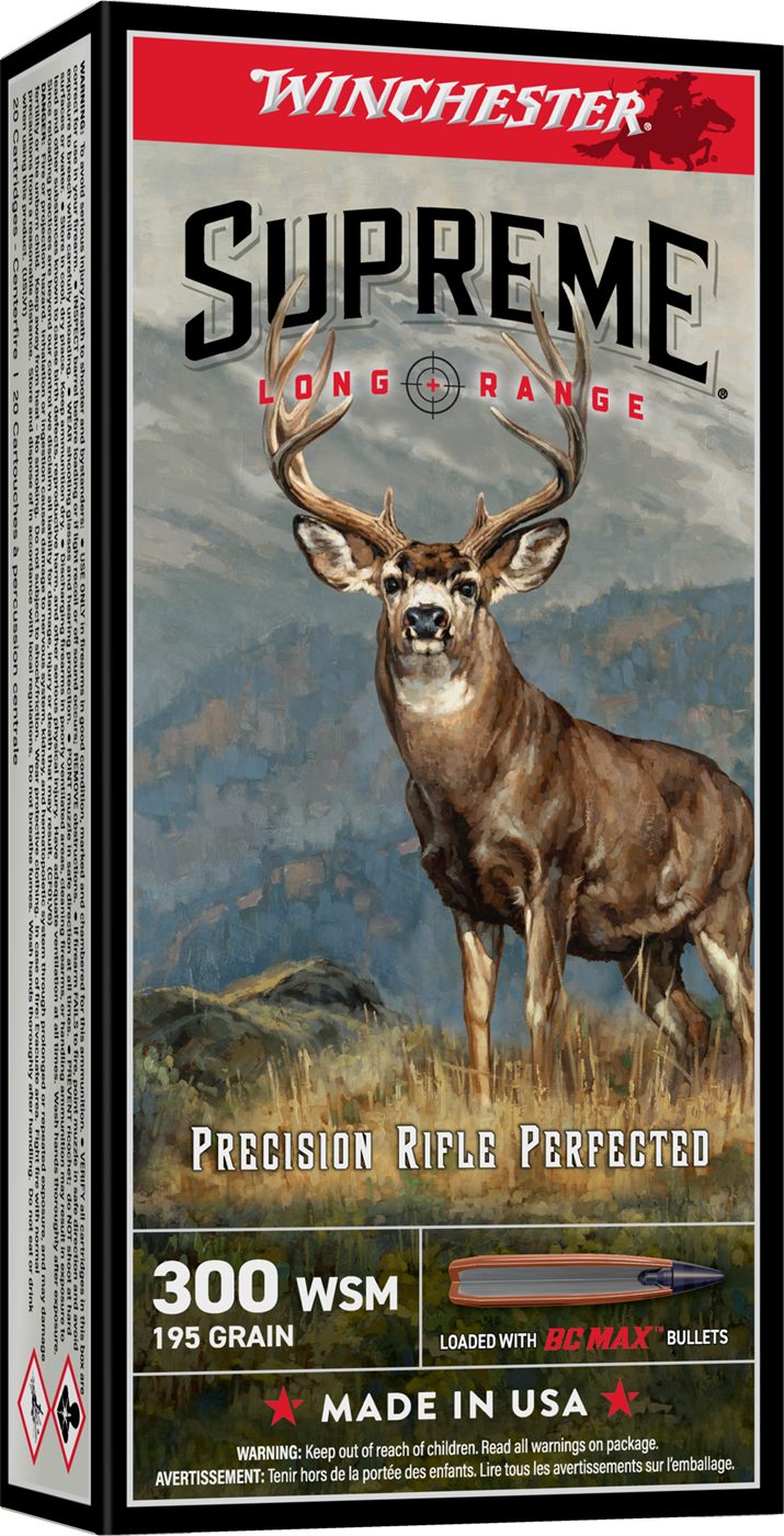 Winchester Ammunition Supreme Long Range Rifle .300 WSM 195gr PT 2900 fps 2