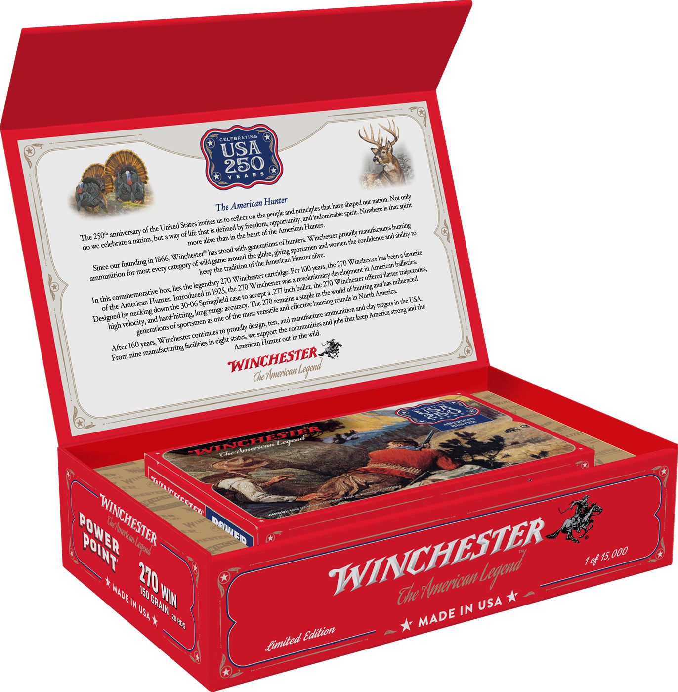 Winchester Ammunition Ammo X270250 USA 250th Commemorative Box Series 270 1