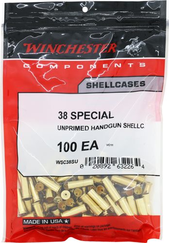 Winchester Bulk Components Ammo WSC38SU Unprimed Cases 38 Special Handgun B view 2